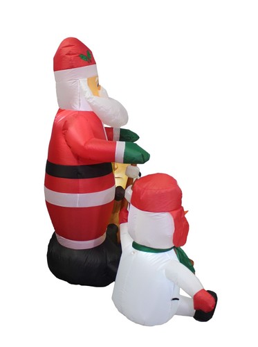 Christmas Inflatable Air Blown Santa Snowman Reindeer Campfire Marshmallow Decor - Picture 4 of 4