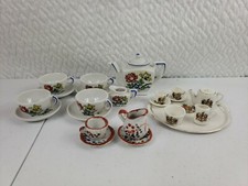 22 Pieces Miniature Porcelain Tea Cup Set Kitchen Miniature Porcelain Set Min...