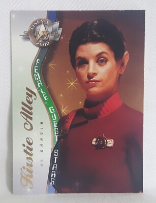 Fleer Skybox Star Trek Cinema 2000 Female Guest Stars Karte F3 Kirstie Alley sehr guter Zustand