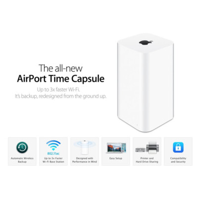 Apple AirPort Time Capsule 2TB, External (ME177LL/A) Hard Drive