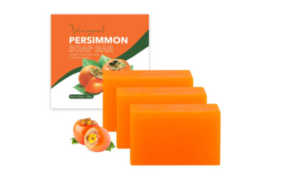 3 PCS Persimmon Soap Bar for Body Odor Control, Natural Deodorant Body Bar So...