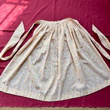 Hand Made Stylized Pastel Floral Orange Cotton Polish European Folk Dance Apron