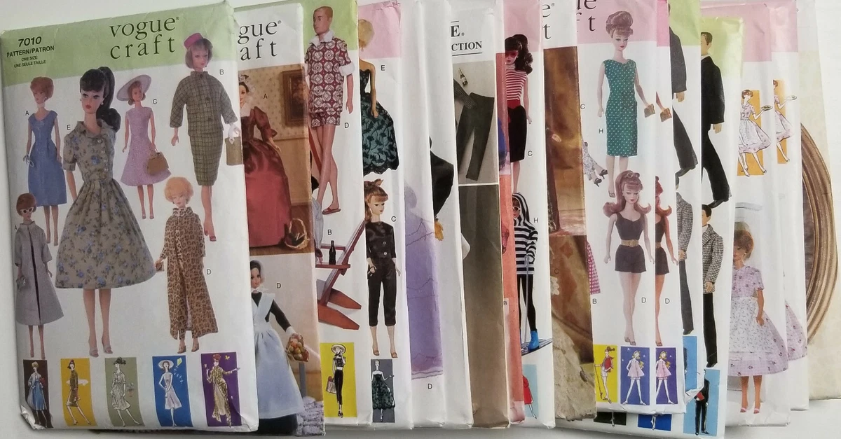 Vogue Sewing Patterns Barbie Doll Clothes 11 1/2 You Pick - 32 to Select  From