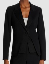 578 Kobi Halperin Women's Black Mac Soft Blazer Coat Jacket Size XS