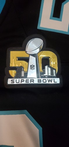 Luke Kuechly #59 Carolina Panthers SB 50 Nike On Field Youth Med (5-6) Jersey - Picture 6 of 13