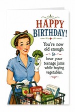 Funny Happy Birthday Greeting Card Blank Inside Multicolor w/ Envelope