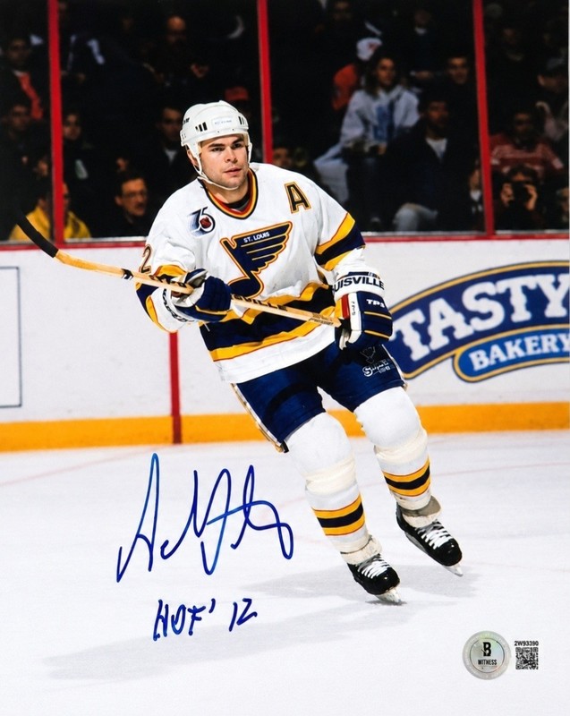 Adam Oates Signed Boston Bruins 8x10 Photo w/ HOF 12 Beckett Certification 