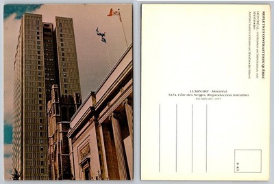 1977 Montreal Sherbrooke Street Architectural Contrasts Quebec Postcard LUMINART