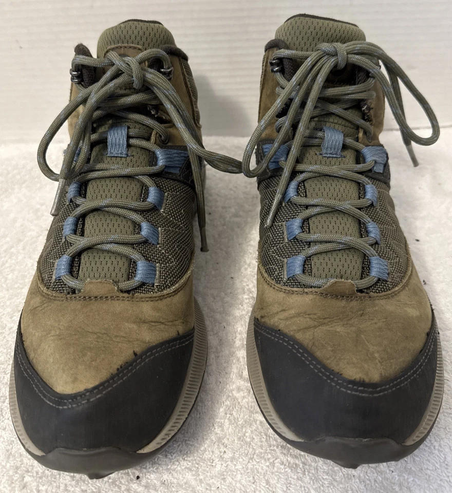 Merrell Mujer Zion Mid Impermeable Vibram Oliva/Azul Senderismo Zapatos Talla 9 J99622 Foto 2 de 4