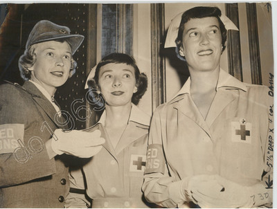 RED CROSS Ushers Celebrate UN ANNIVERSARY San Francisco CA 1955 Press Photo