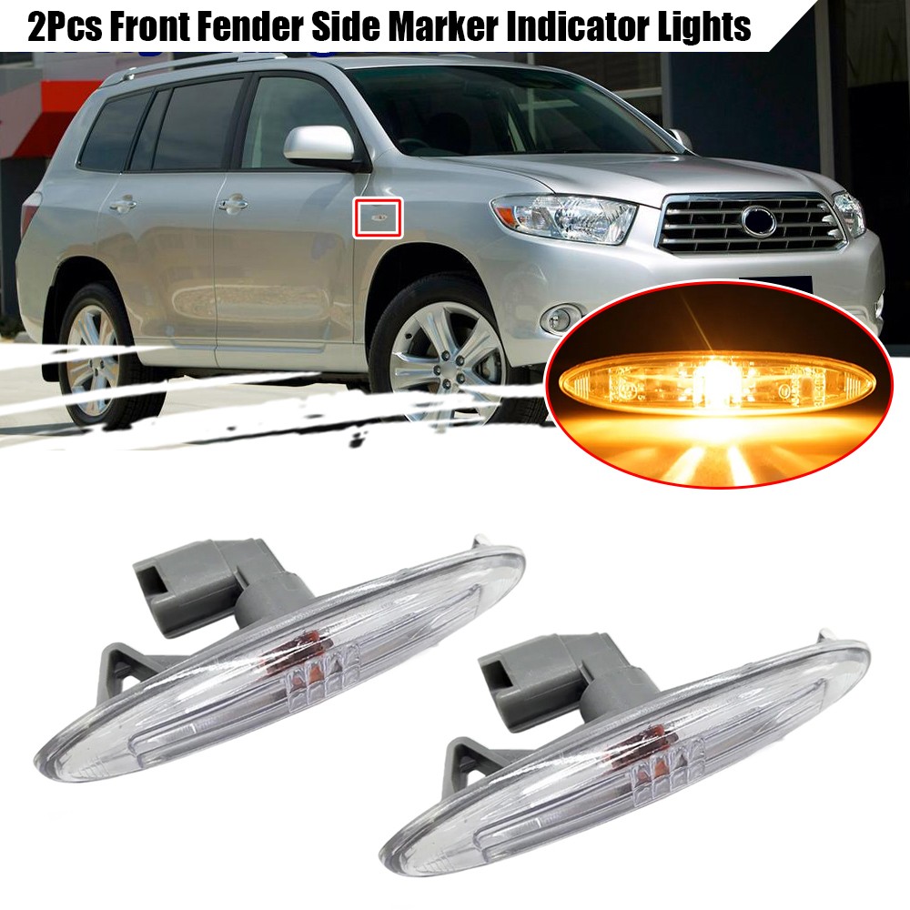 2x Fender Side Marker Indicator Lights For Toyota Camry 2006-11
