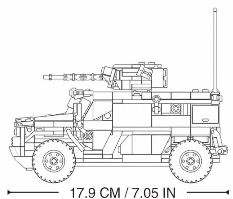 SLUBAN - B1179 - TYPHOON VDV ASSAULT Vehicle - 1:35 Scale - 519 Pcs - Image 3 of 4