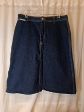 Vintage Gitano Skirt Womens 18 Blue Denim A-Line 80s Retro 100 Cotton Ladies
