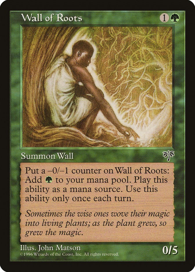 1x Wall of Roots - MP - Mirage block - SPARROW MAGIC mtg