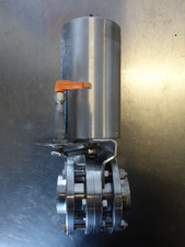 Zwischenflansch - Scheibenventil DN 50 pneumatisch Edelstahl Nocado EPDM