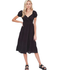 FOREVER 21 black midi dress size S
