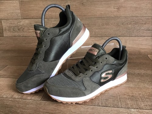 Scarpe da ginnastica Skechers donna Golden Gurl verde oliva UK 8 - EU 41 - US 10,5 NUOVE - Foto 3 di 13