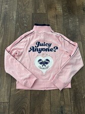 Jacket Juicy Couture Pink, NWT Cotton Velour Pickleball Heritage Zip-up Size L