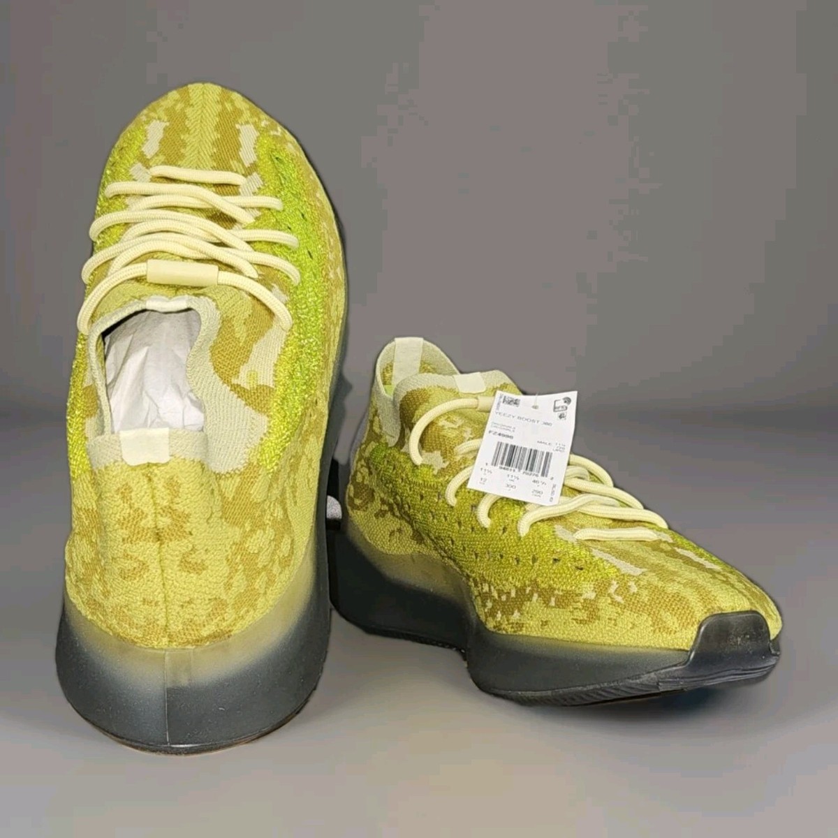 yeezy boost イエロー Adidas Yeezy Men's Authentic Boost 380 Hylte Glow Yellow