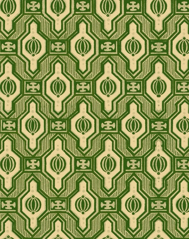 Anthropologie Mind The Gap Palloncini Verde Wallpaper New Green Beige Geometric - Image 2 of 4