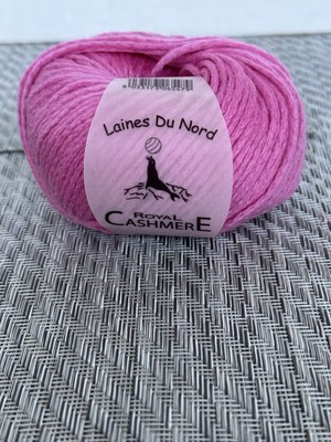 Laines Du Nord ROYAL 100% CASHMERE Yarn Color#547-Dark Pink ~ 25g/82yds