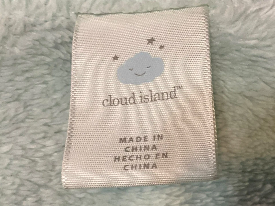 Manta bebé lunares blancos verde menta Cloud Island felpa seguridad Lovey 30x30 Foto 4 de 4