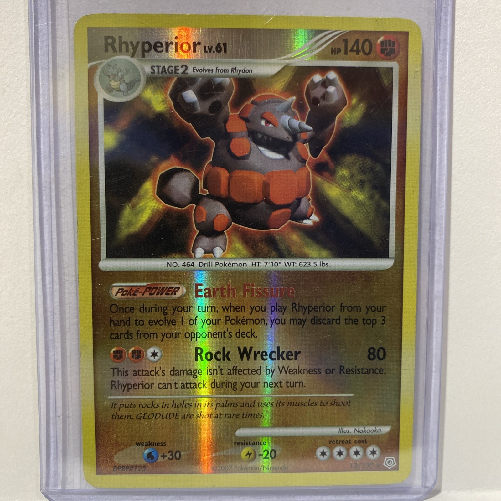 Rhyperior 12/130 Diamond and Pearl Reverse Holo