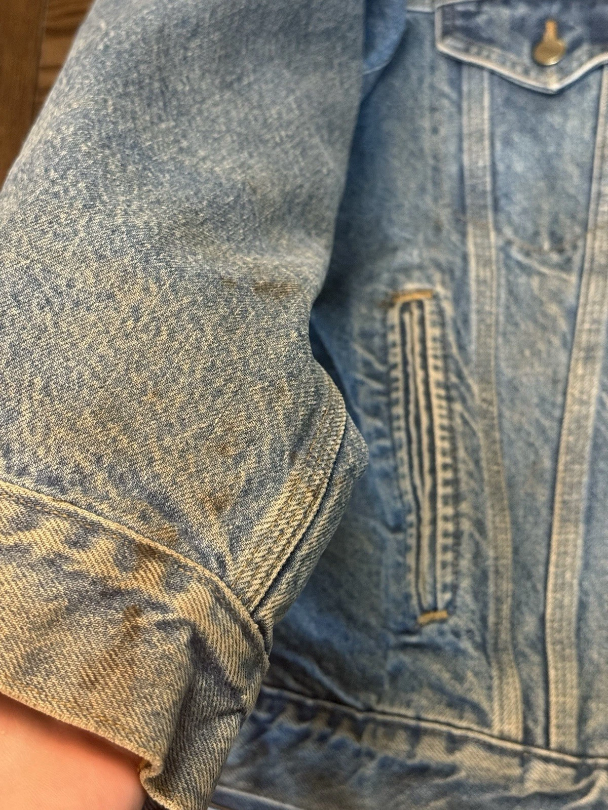 VINTAGE CARHARTT J11DST USA DENIM JACKET XL BLANKET LINED SCREAMING EAGLE π₯ - product detail image 9