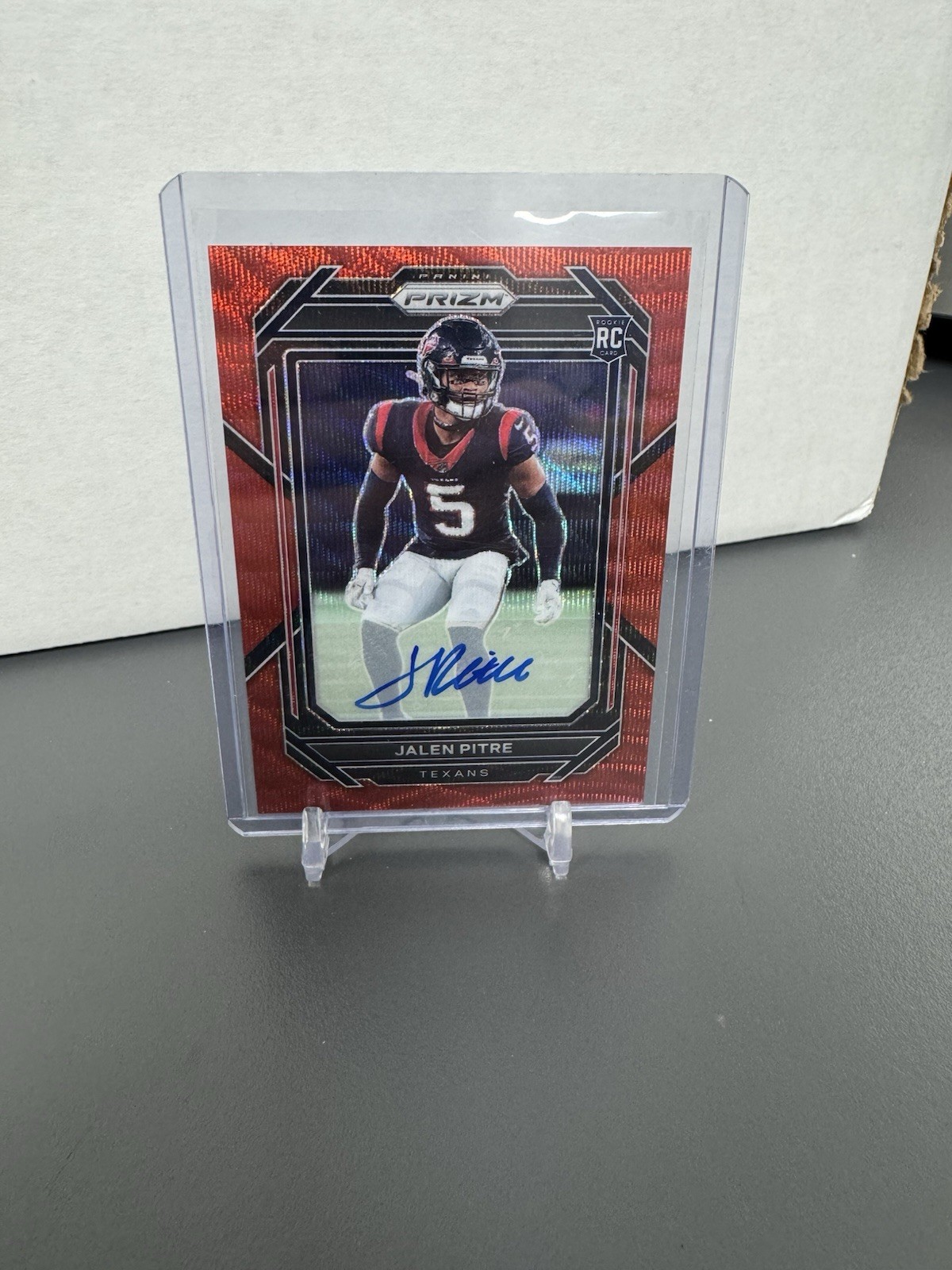 2022 Panini Prizm - Rookies Red Wave Prizm Autographs #383 Jalen Pitre /149