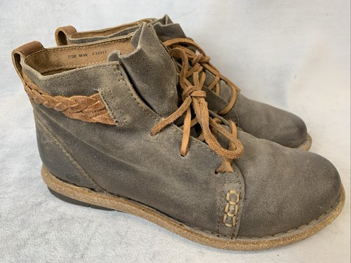 Born Stiefel Damen Gr. 7 / 38 Leder Schnürschuhe Handarbeit Schuhe