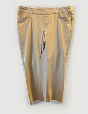 Lee Platinum Label Khaki Straight Leg Pants Tan Women 16W Medium Pull On Chinos