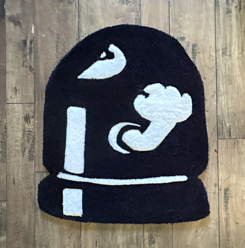 Black & White Video Game Novelty Doormat Rug w/ Non-Slip Backing