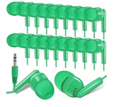 Kanayu 100 Pack Wired Earbuds Bulk for Classroom Headphones Wired Basic