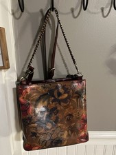 Gorgeous Patricia Nash Sienna Sunset Ledra Leather Crossbody Bag W/Dust Bag