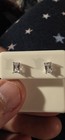 925 Sterling Silver Emerald Cut Stud Earrings 3x5mm Prong — photo 1