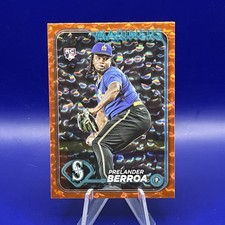 Prelander Berroa 2024 Topps Series 1 Orange Crackle Foil Board Rookie /299