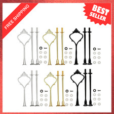 6 Sets of 3 Tier Cake Stand Hardware Kit Zinc Alloy Fruit Plate Handle Fitting