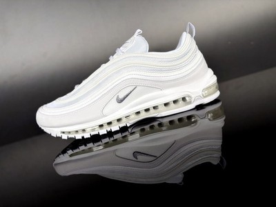 NIKE AIR MAX 97 Triple White Sneaker weiß/silber metallic Gr.48,5