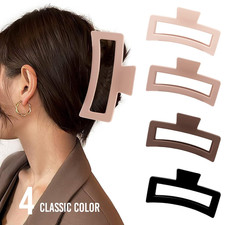 Extra Large 5-Inch Claw Clips for Thick and Long Hair, 4-Pack, Matte Finish