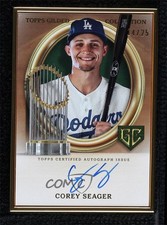 2024 Topps Gilded Collection Champions Emerald 14/25 Corey Seager Auto 10no