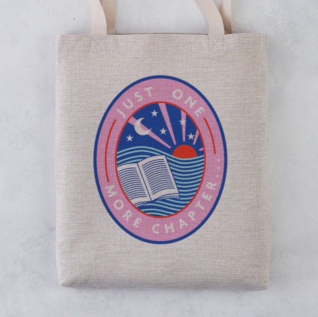 Just One More Chapter Tote Bag (Paperback Book)