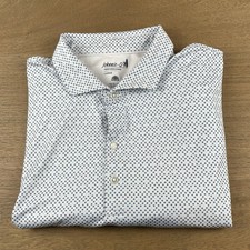 Johnnie-O Polo Shirt Men s Large L Maxim Floral Snowflake Geo Performance
