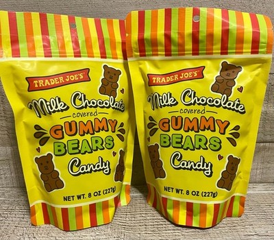 Trader Joe s Milk Chocolate Covered Gummy Bears 8 oz   2 Pack Fresh Candy