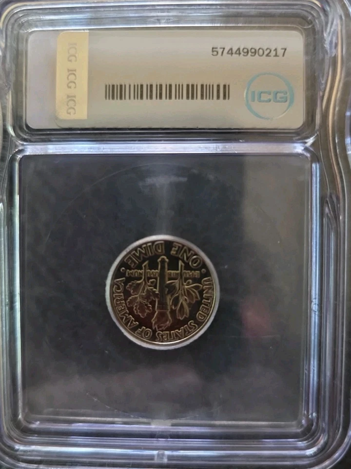 1981 D Roosevelt Dime MS67 FB ICG AUSTIN HUTTO SIGNED - Image 2 of 2