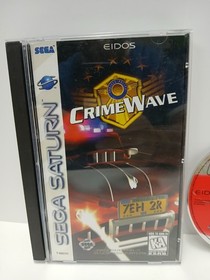CrimeWave Sega Saturn 1996 In Case w/ Manual, Registration Card Disc PRISTINE