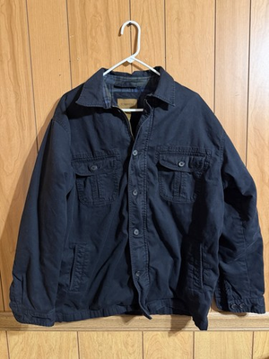 #ad #ad VTG St Johns Bay Black Field Chore Barn Jacket Plaid Lined Sz Men’s Large $24.99