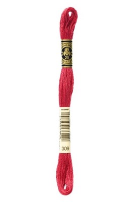DMC - Color # 309 - Crushed Raspberry - Embroidery Floss - Per Skein