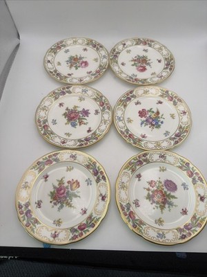 6 Hammersley Dresden Sprays Bread Plates 6 Inches 