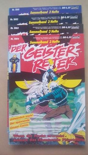 4 Sammelbände "Der Geister Reiter"( Ghost rider) je 3 Hefte Bastei 1990