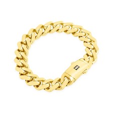 14k Yellow Gold Royal Monaco Miami Cuban Link 13mm Curb Chain Mens Bracelet 8"